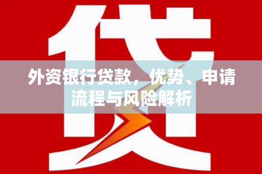 滦县外资银行贷款，优势、申请流程与风险解析