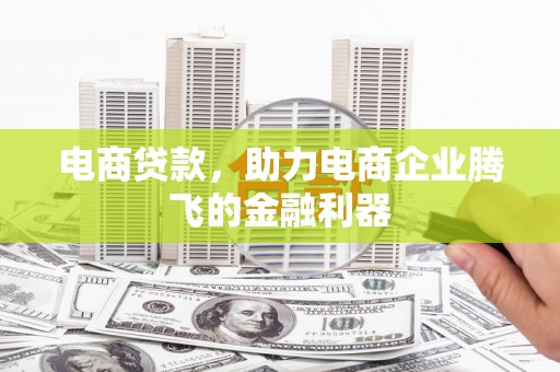 滦县电商贷款，助力电商企业腾飞的金融利器