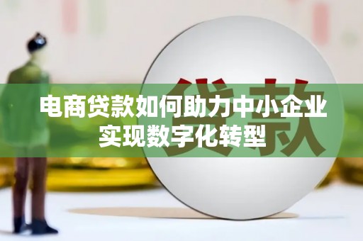 滦县电商贷款如何助力中小企业实现数字化转型