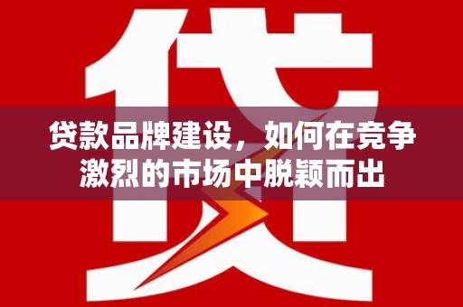 滦县贷款品牌建设，如何在竞争激烈的市场中脱颖而出