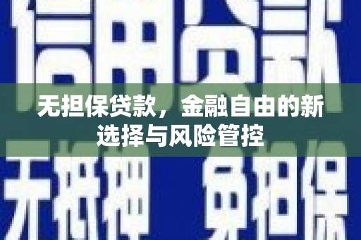 滦县无担保贷款，金融自由的新选择与风险管控