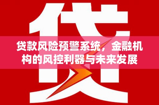 滦县贷款风险预警系统，金融机构的风控利器与未来发展