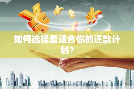 滦县如何选择最适合你的还款计划？