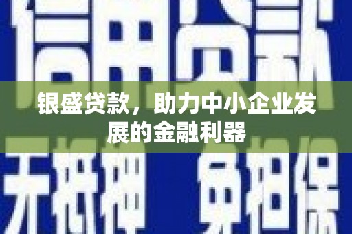 滦县银盛贷款，助力中小企业发展的金融利器