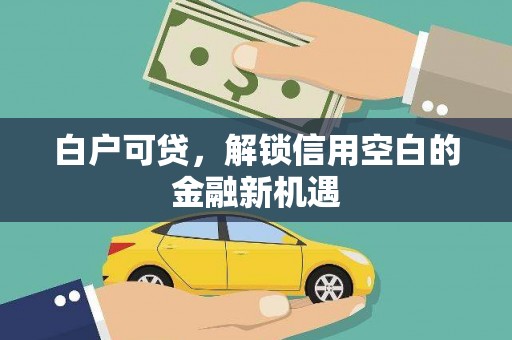 滦县白户可贷，解锁信用空白的金融新机遇