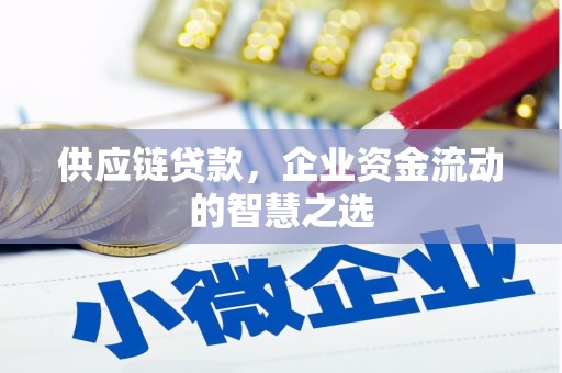 滦县供应链贷款，企业资金流动的智慧之选