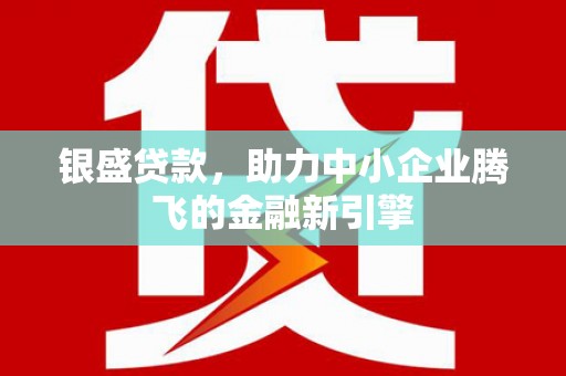 滦县银盛贷款，助力中小企业腾飞的金融新引擎