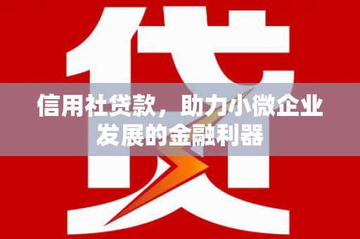 滦县信用社贷款，助力小微企业发展的金融利器