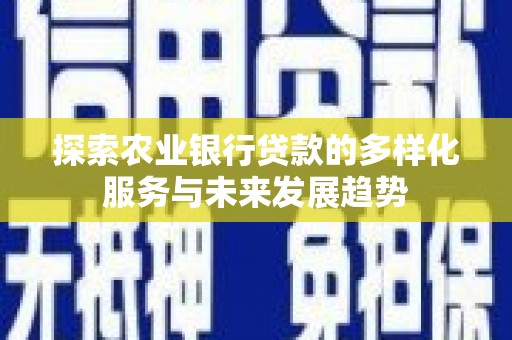 滦县探索农业银行贷款的多样化服务与未来发展趋势
