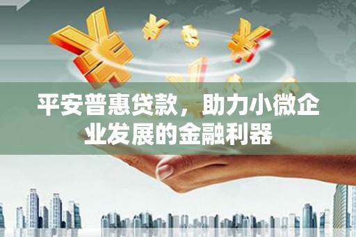 滦县平安普惠贷款，助力小微企业发展的金融利器