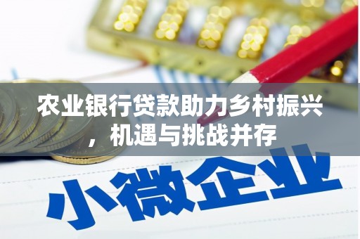 滦县农业银行贷款助力乡村振兴，机遇与挑战并存