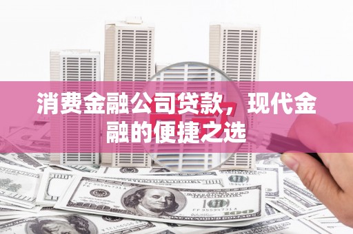 滦县消费金融公司贷款，现代金融的便捷之选