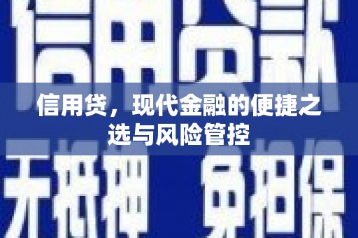 滦县信用贷，现代金融的便捷之选与风险管控