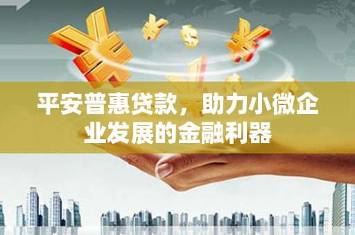滦县平安普惠贷款，助力小微企业发展的金融利器